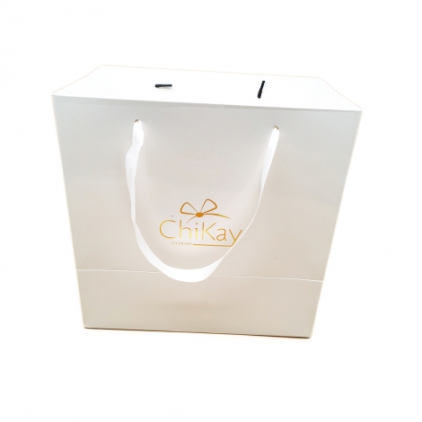 Custom Luxury Coated Paper Bag with Gold Foil Logo