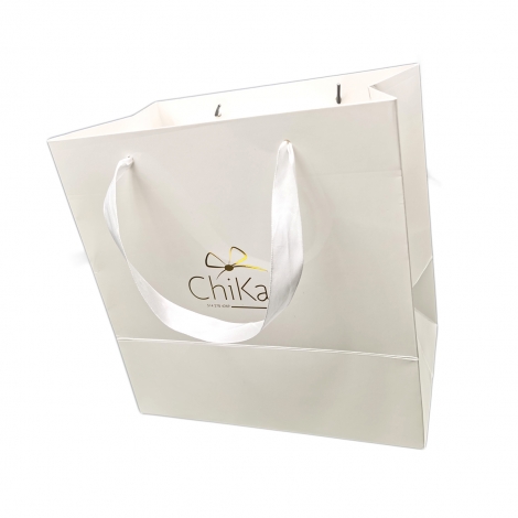 Custom Luxury Coated Paper Bag with Gold Foil Logo