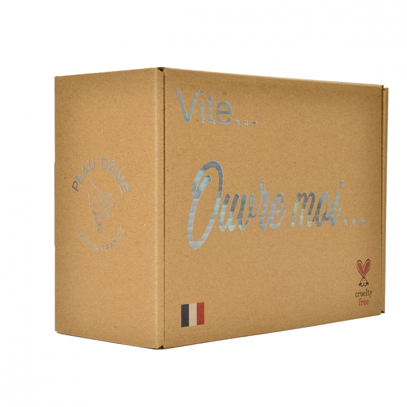 Custom Flat Kraft Paper Box with Hot Stamp