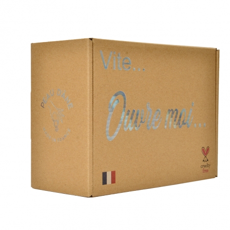 Custom Flat Kraft Paper Box with Hot Stamp