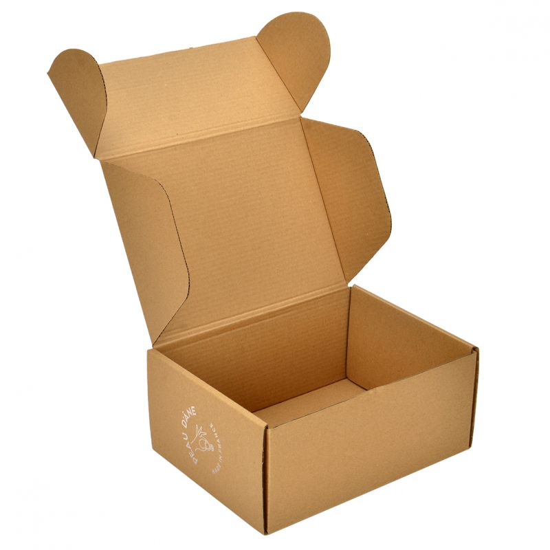 Custom Flat Kraft Paper Box with Hot Stamp